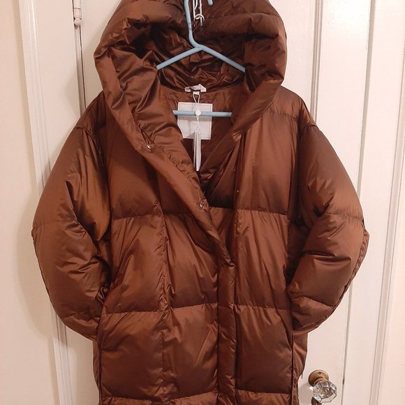 NWT Sosken Studios Oversized Brown Puffer - Picture 3 of 5